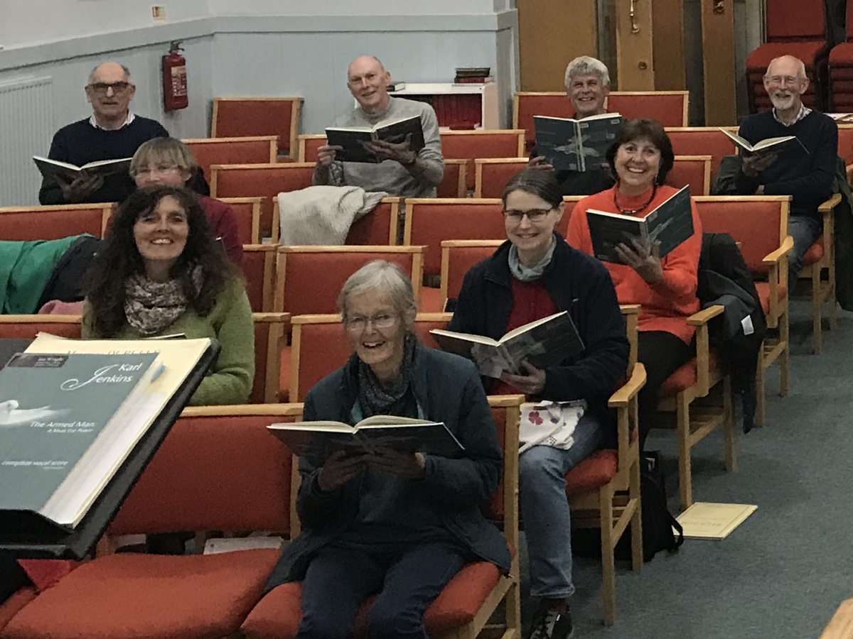 Basses and Altos at the rehearsal