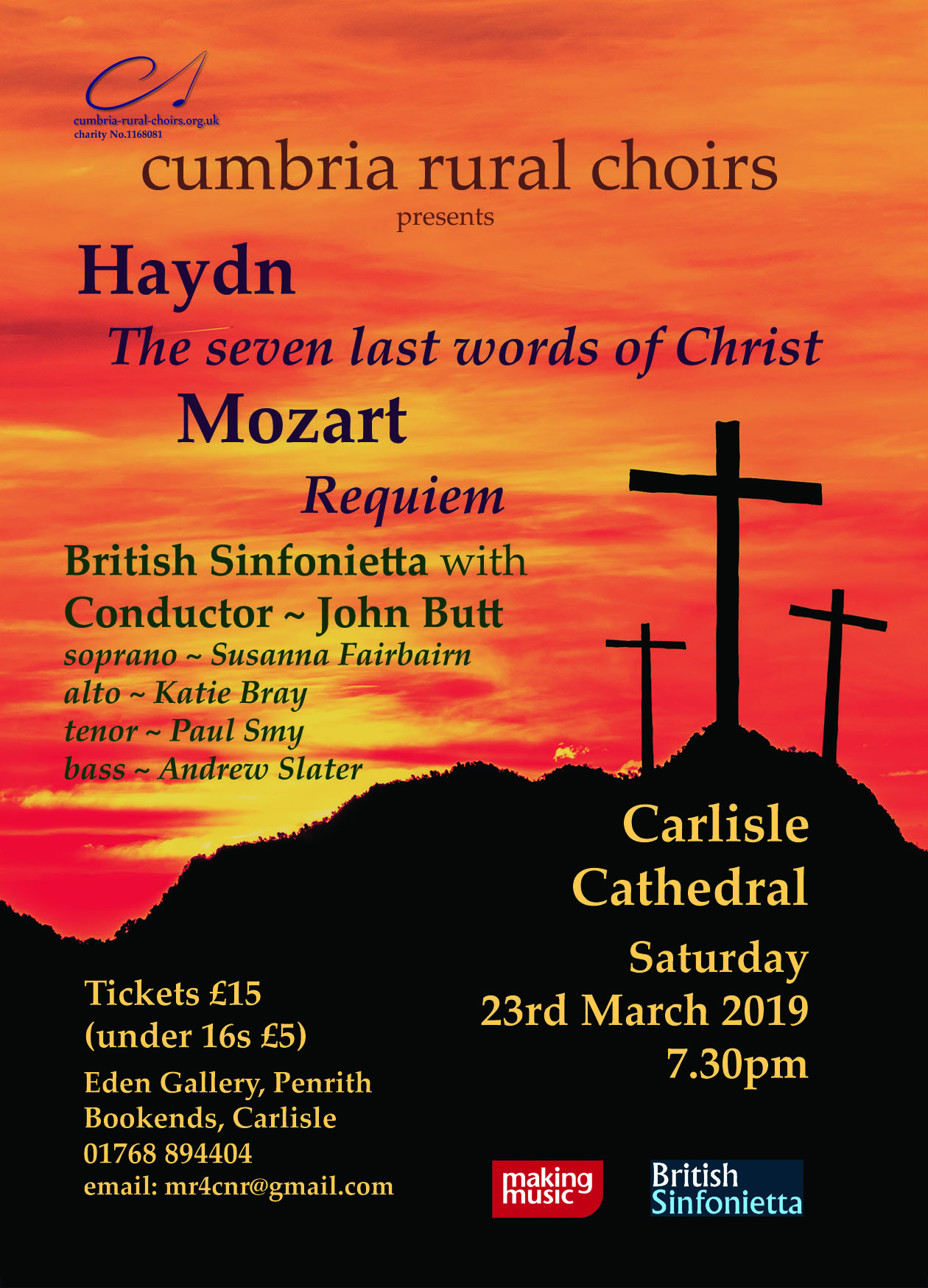 Cumbria Rural Choirs 2019 flyer